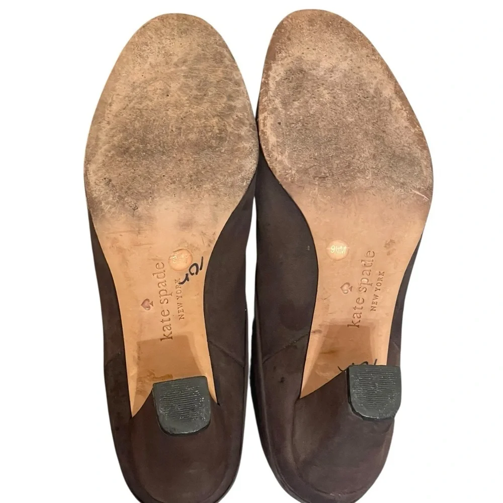 Kate Spade Chocolate Suede Heeled Booties size 9.5M